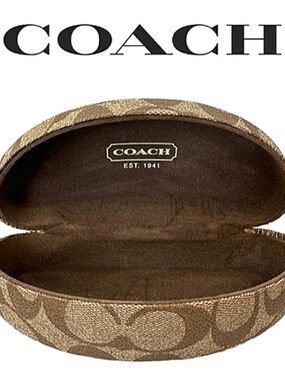 COACH Brown Monogram Eyewear Case